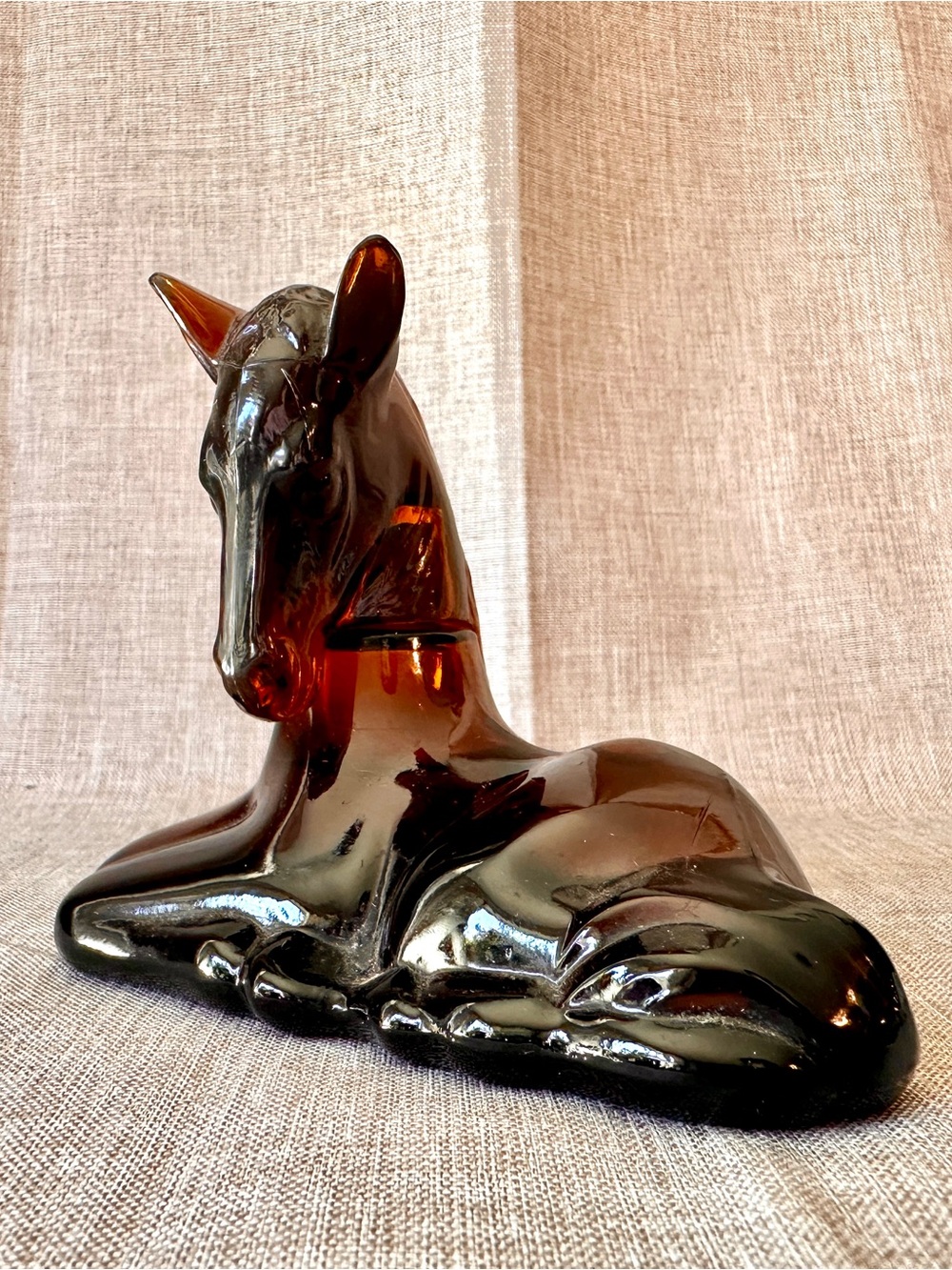 FULL Vintage 1970’s Sun Blossoms Horse Decanter AVON Cologne Bottle shaped